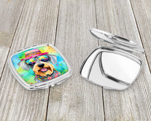 Load image into Gallery viewer, Schnauzer Hippie Dawg Compact Mirror – Stylish Purse Mirror with Artistic Covers