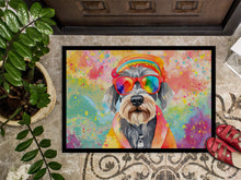 Load image into Gallery viewer, Schnauzer Hippie Dawg Doormat - 24x36 Decorative Floor Mat – Indoor/Outdoor Rug with Artistic Flair