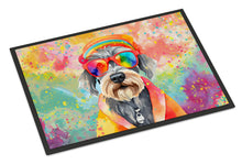 Load image into Gallery viewer, Schnauzer Hippie Dawg Doormat - 24x36 Decorative Floor Mat – Indoor/Outdoor Rug with Artistic Flair
