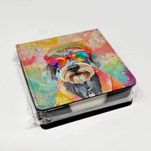 Load image into Gallery viewer, Schnauzer Hippie Dawg PU Leather Note Paper Holder