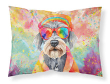Load image into Gallery viewer, Schnauzer Hippie Dawg Standard Pillowcase – Artistic Decorative Front, White Back