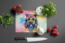 Load image into Gallery viewer, Scottish Terrier Hippie Dawg Glass Cutting Boards – Durable, Decorative Kitchen Art Large