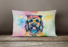 Load image into Gallery viewer, Scottish Terrier Hippie Dawg Fabric Decorative Pillow