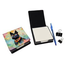 Load image into Gallery viewer, Scottish Terrier Hippie Dawg PU Leather Note Paper Holder