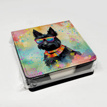 Load image into Gallery viewer, Scottish Terrier Hippie Dawg PU Leather Note Paper Holder