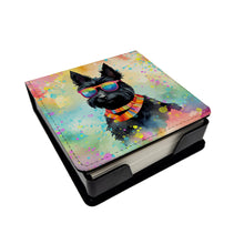 Load image into Gallery viewer, Scottish Terrier Hippie Dawg PU Leather Note Paper Holder