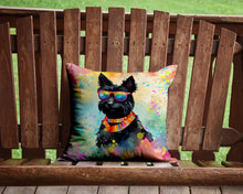 Load image into Gallery viewer, Scottish Terrier Hippie Dawg Throw Pillow - 14x14 Decorative Pillow – Art for Your Home &amp; Patio