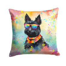 Load image into Gallery viewer, Scottish Terrier Hippie Dawg Throw Pillow - 14x14 Decorative Pillow – Art for Your Home &amp; Patio