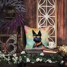 Load image into Gallery viewer, Scottish Terrier Hippie Dawg Fabric Decorative Pillow
