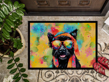 Load image into Gallery viewer, Scottish Terrier Hippie Dawg Doormat - 24x36 Decorative Floor Mat – Indoor/Outdoor Rug with Artistic Flair