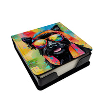 Load image into Gallery viewer, Scottish Terrier Hippie Dawg PU Leather Note Paper Holder
