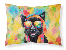 Load image into Gallery viewer, Scottish Terrier Hippie Dawg Standard Pillowcase – Artistic Decorative Front, White Back