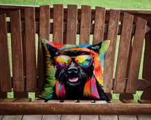 Load image into Gallery viewer, Scottish Terrier Hippie Dawg Throw Pillow - 14x14 Decorative Pillow – Art for Your Home &amp; Patio