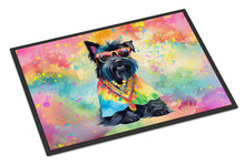 Load image into Gallery viewer, Scottish Terrier Hippie Dawg Doormat - 24x36 Decorative Floor Mat – Indoor/Outdoor Rug with Artistic Flair