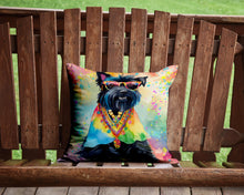 Load image into Gallery viewer, Scottish Terrier Hippie Dawg Throw Pillow - 14x14 Decorative Pillow – Art for Your Home &amp; Patio