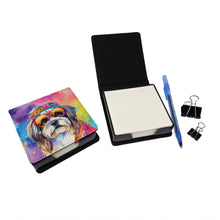Load image into Gallery viewer, Shih Tzu Hippie Dawg PU Leather Note Paper Holder