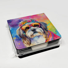 Load image into Gallery viewer, Shih Tzu Hippie Dawg PU Leather Note Paper Holder