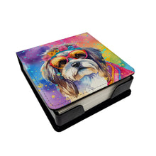 Load image into Gallery viewer, Shih Tzu Hippie Dawg PU Leather Note Paper Holder