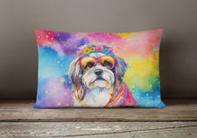 Load image into Gallery viewer, Shih Tzu Hippie Dawg Fabric Decorative Pillow