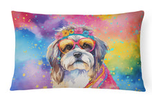 Load image into Gallery viewer, Shih Tzu Hippie Dawg Fabric Decorative Pillow