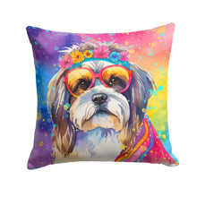 Load image into Gallery viewer, Shih Tzu Hippie Dawg Throw Pillow - 14x14 Decorative Pillow – Art for Your Home &amp; Patio