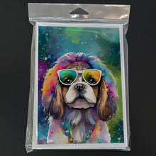 Load image into Gallery viewer, Shih Tzu Hippie Dawg Greeting Cards - Blank Note Cards – 8-Pack of Artist-Designed Cards with Envelopes