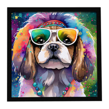 Load image into Gallery viewer, Shih Tzu Hippie Dawg Framed Metal Print