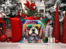 Load image into Gallery viewer, Shih Tzu Hippie Dawg Throw Pillow - 14x14 Decorative Pillow – Art for Your Home &amp; Patio