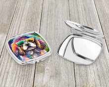 Load image into Gallery viewer, Shih Tzu Hippie Dawg Compact Mirror – Stylish Purse Mirror with Artistic Covers
