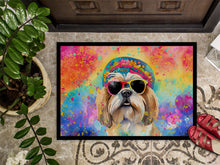 Load image into Gallery viewer, Shih Tzu Hippie Dawg Doormat - 24x36 Decorative Floor Mat – Indoor/Outdoor Rug with Artistic Flair
