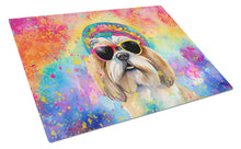 Load image into Gallery viewer, Shih Tzu Hippie Dawg Glass Cutting Boards – Durable, Decorative Kitchen Art Large