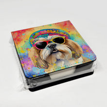 Load image into Gallery viewer, Shih Tzu Hippie Dawg PU Leather Note Paper Holder