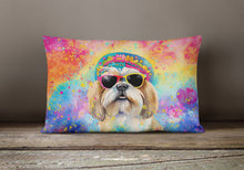 Load image into Gallery viewer, Shih Tzu Hippie Dawg Fabric Decorative Pillow