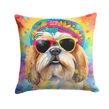 Load image into Gallery viewer, Shih Tzu Hippie Dawg Throw Pillow - 14x14 Decorative Pillow – Art for Your Home &amp; Patio