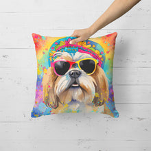 Load image into Gallery viewer, Shih Tzu Hippie Dawg Fabric Decorative Pillow