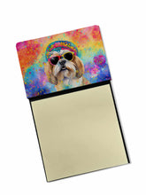 Load image into Gallery viewer, Shih Tzu Hippie Dawg Sticky Note Holder- Refiilable Desk Accessory Note Pad