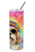 Load image into Gallery viewer, Shih Tzu Hippie Dawg Stainless Steel Skinny Tumbler