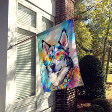 Load image into Gallery viewer, Siberian Husky Hippie Dawg House Flag