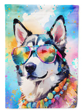 Load image into Gallery viewer, Siberian Husky Hippie Dawg House Flag