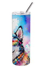 Load image into Gallery viewer, Siberian Husky Hippie Dawg Stainless Steel Skinny Tumbler