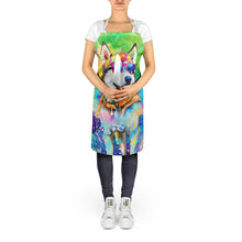 Load image into Gallery viewer, Siberian Husky Hippie Dawg Apron – Artist-Designed Kitchen, BBQ &amp; Craft Apron