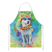Load image into Gallery viewer, Siberian Husky Hippie Dawg Apron – Artist-Designed Kitchen, BBQ &amp; Craft Apron