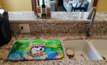 Load image into Gallery viewer, Siberian Husky Hippie Dawg Dish Drying Mat