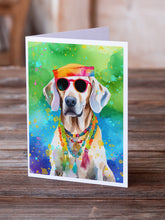 Load image into Gallery viewer, Weimaraner Hippie Dawg Greeting Cards - Blank Note Cards – 8-Pack of Artist-Designed Cards with Envelopes