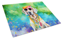 Load image into Gallery viewer, Weimaraner Hippie Dawg Glass Cutting Boards – Durable, Decorative Kitchen Art Large