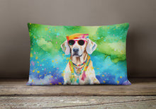 Load image into Gallery viewer, Weimaraner Hippie Dawg Fabric Decorative Pillow