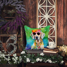 Load image into Gallery viewer, Weimaraner Hippie Dawg Throw Pillow - 14x14 Decorative Pillow – Art for Your Home &amp; Patio
