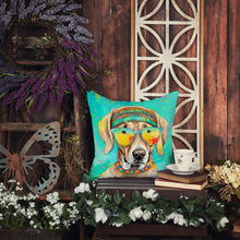 Load image into Gallery viewer, Weimaraner Hippie Dawg Fabric Decorative Pillow