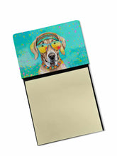 Load image into Gallery viewer, Weimaraner Hippie Dawg Sticky Note Holder- Refiilable Desk Accessory Note Pad