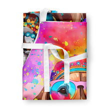 Load image into Gallery viewer, Weimaraner Hippie Dawg Apron – Artist-Designed Kitchen, BBQ &amp; Craft Apron